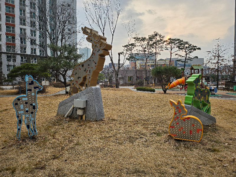 조각, 김규호, 풍경-사슴이야기