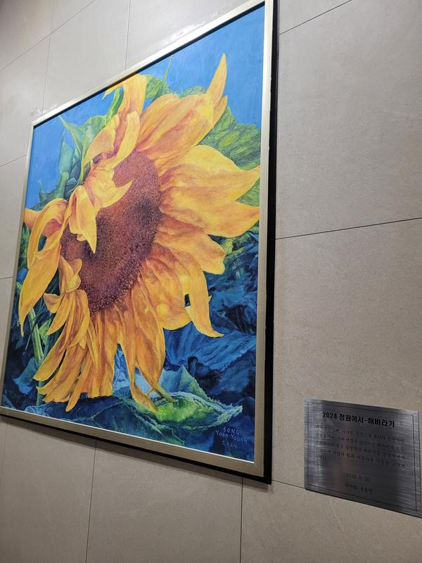 회화, 송윤영, 2024정원에서-해바라기